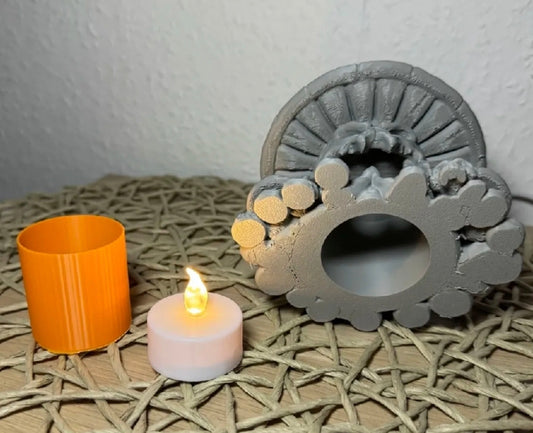 Geisterpilz – Halloween-LED-Teelicht - 3D gedruckt - Dekoartikel Art Nr. E-0009