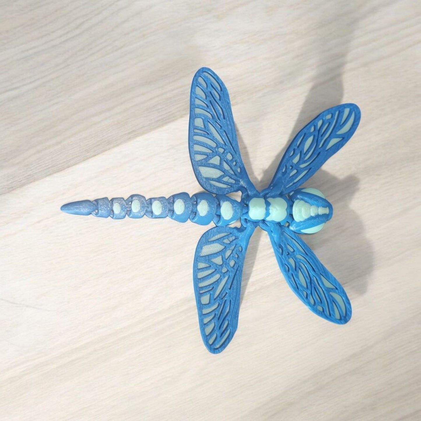 Art 072 Flexi Libelle | 3D-gedruckter bewegliche Libelle | ca. 12,5 cm lang | PLA Silk Deko & Geschenk für Fantasy-Fans Art 072