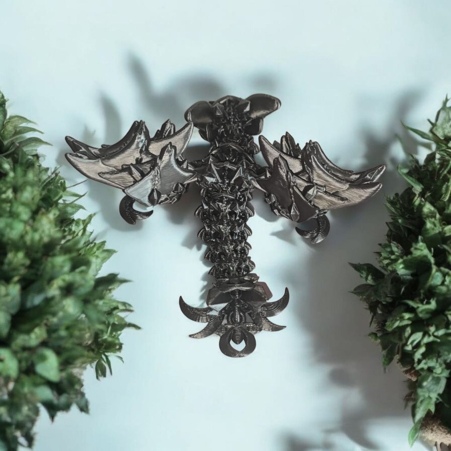 Art 048 Flexi Nachtschatten Drachen | 3D-gedruckter beweglicher Drache | ca. 13,5 cm lang | PLA Deko & Geschenk für Fantasy-Fans Art 048