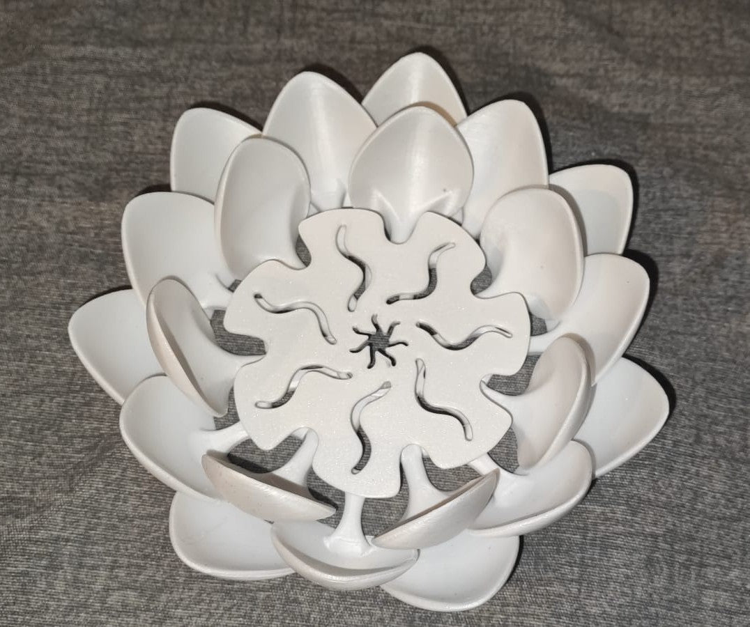 Art 0154 Selbstjustierende Seerose| 3D-gedruckt| 5*15cm | PLA weiß Deko Home Geschenk Art 0154