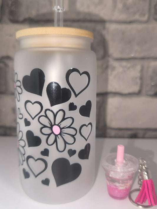 Bundle Muttertagsgeschenk| Kunststoffbecher mit UV Dtf Aufkleber inkl Strohhalm - Schlüsselanhänger |Art Nr 0401f