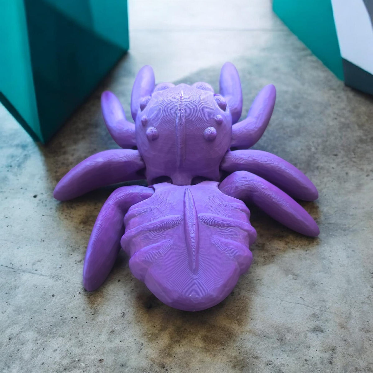 XL Flexi Spinne| 3D-gedruckt| ca 18,0 lang*16,2cm breit | PLA lila Deko & Geschenk für Fantasy-Fans Art 0388