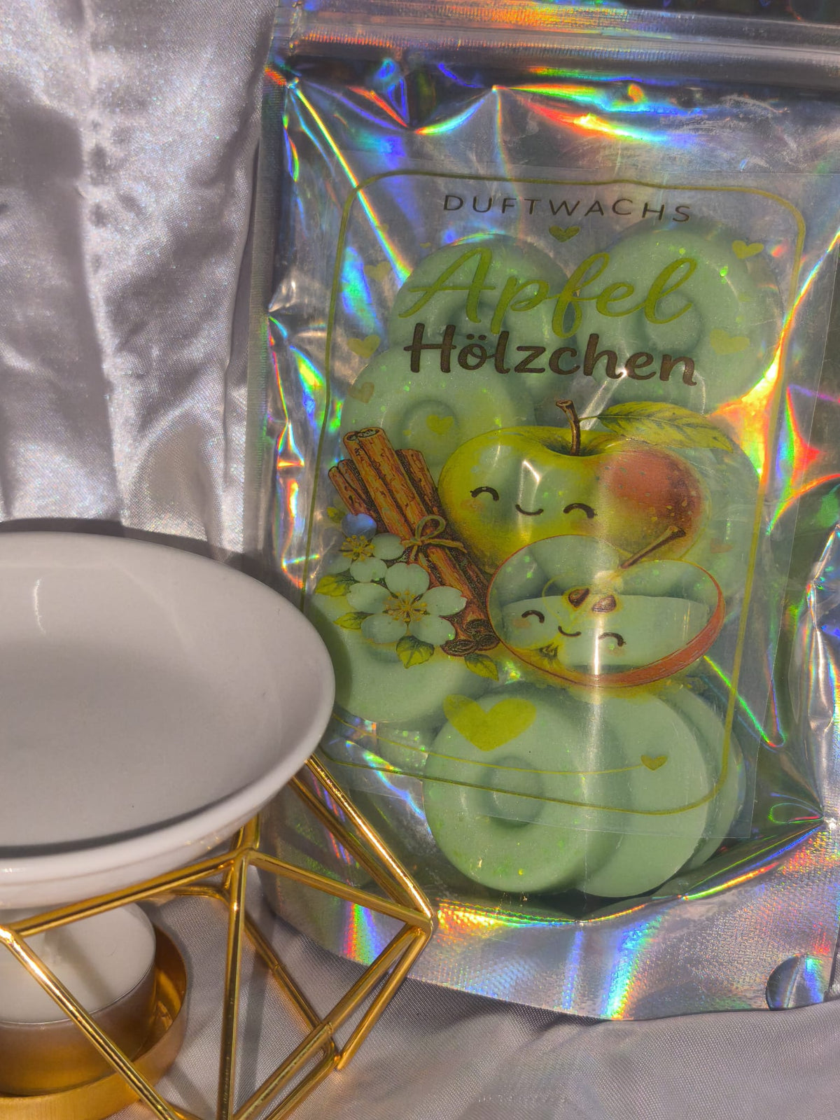 Duftwachs - Wax Melts - Apfel Hölzchen - Tüte Donutringe - Art.Nr. W-0010a