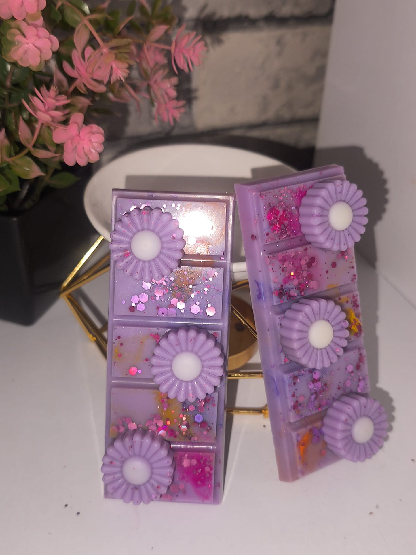 Duftwachs - Wax Melt - Schmetterlingstraum - 1 SnapBar mit Blumen - Art. Nr. W-0034b