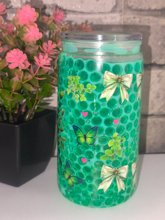 Wasserperlen Becher mit UV Dtf Aufkleber Koala inkl Strohhalm Kunststoff