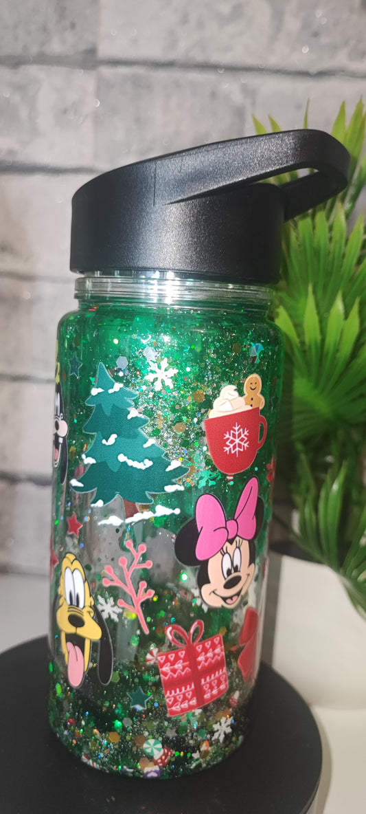 Kleine Flasche Mit Lava Deckel schwarz mit UV Dtf Aufkleber