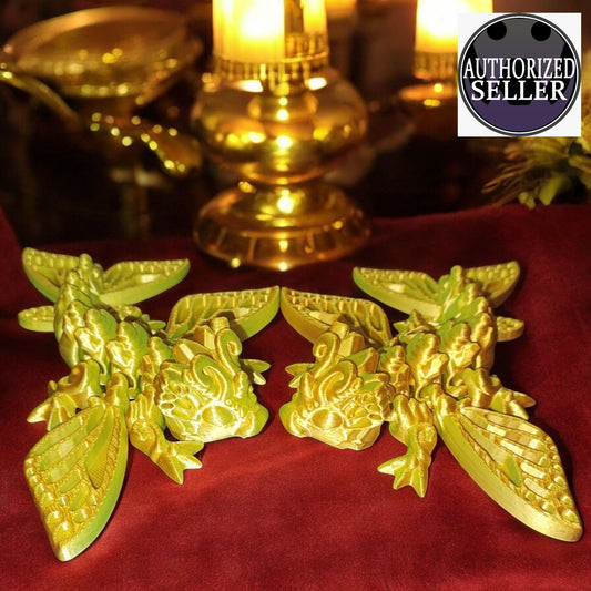 Art. 020 Kleiner Schmetterlings Drache| 3D-gedruckter beweglicher Drache | 12,5 cm lang | PLA Silk Deko & Geschenk für Fantasy-Fans Art. 020