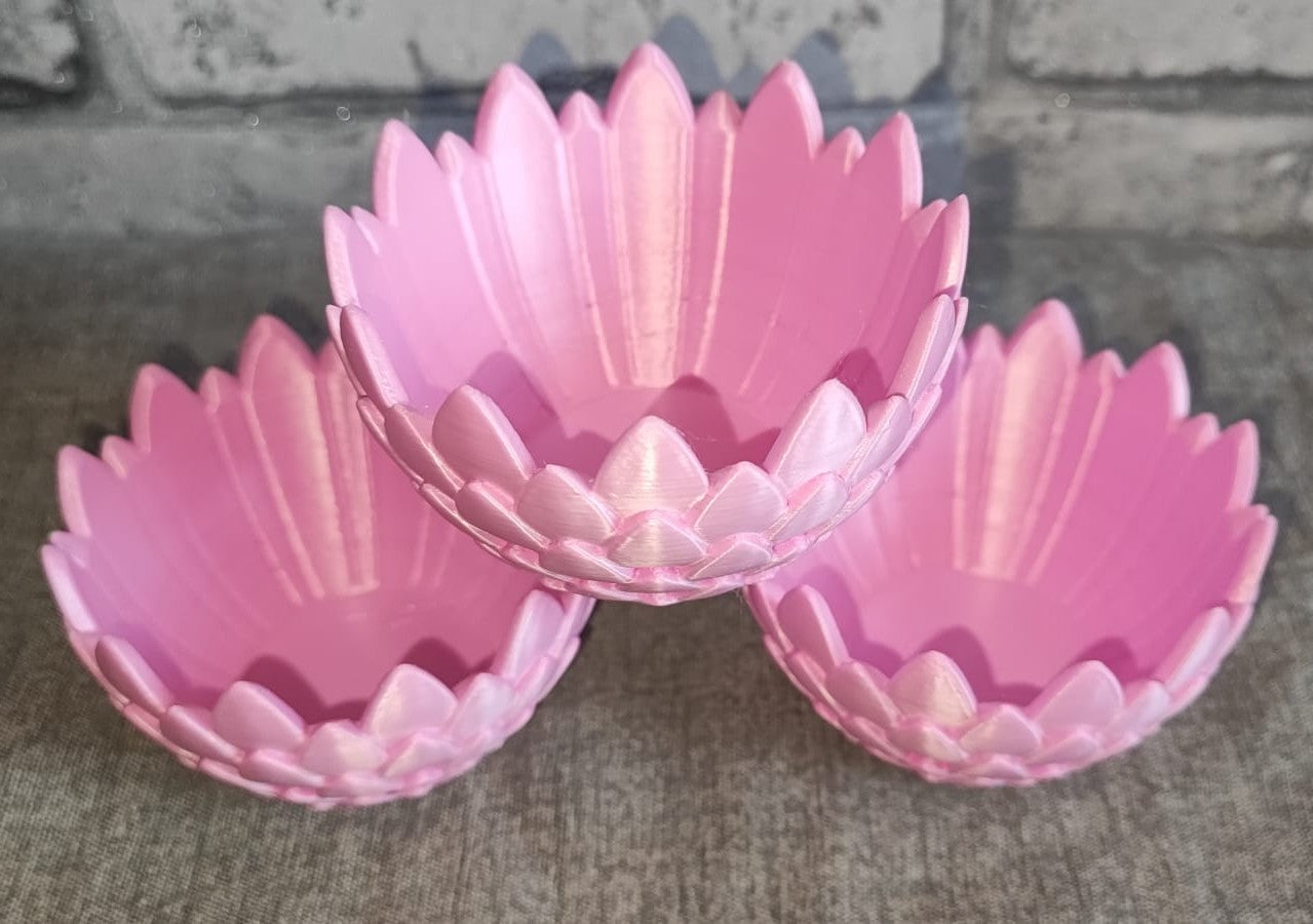 Art 0173 Drachenschuppen Teelichthalter | 3D-gedruckt| 5*8cm | PLA rosa Deko Home Geschenk Art 0173