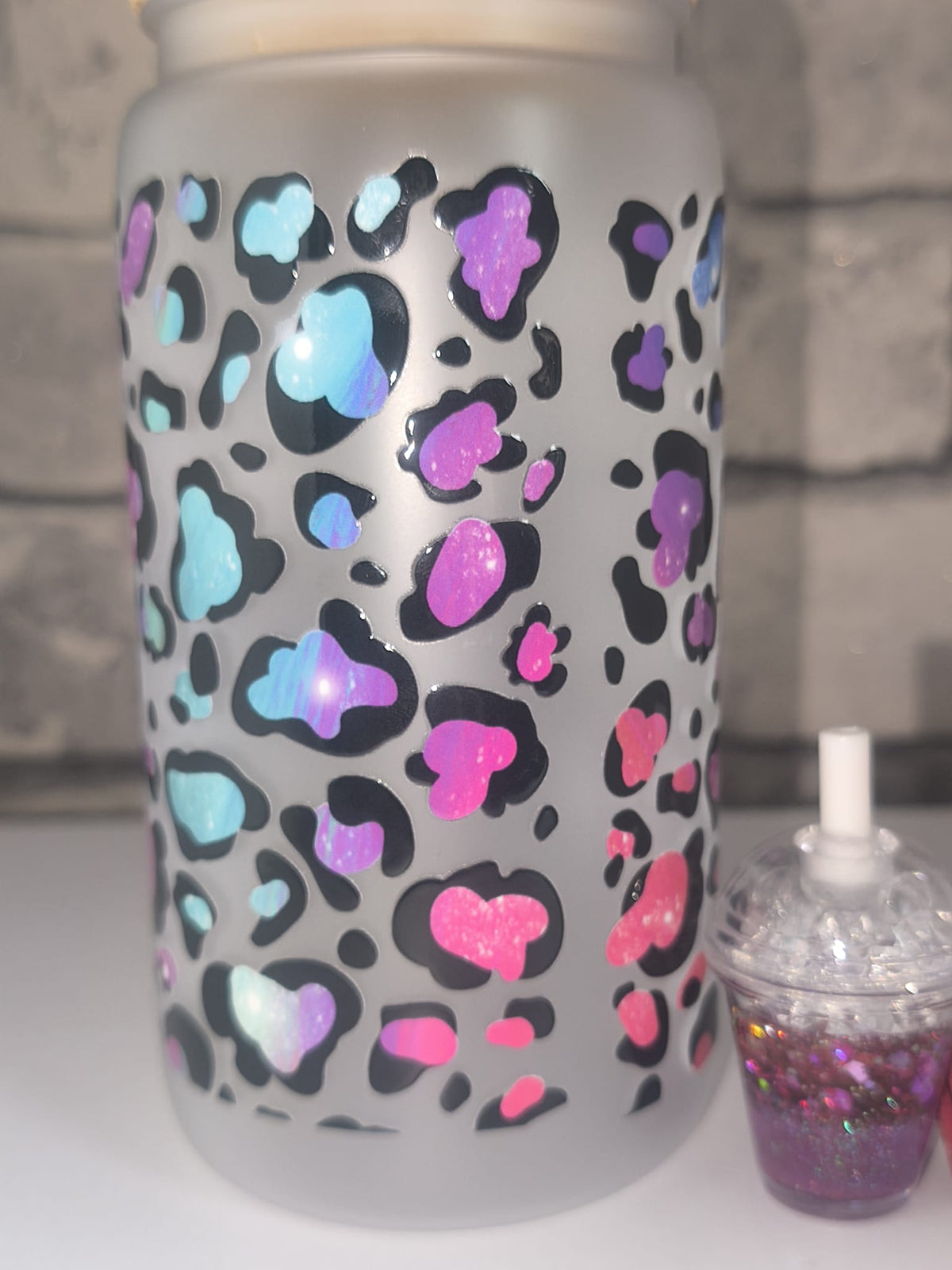 Bundle Muttertagsgeschenk| Kunststoffbecher mit UV Dtf Aufkleber inkl Strohhalm - Schlüsselanhänger |Art Nr 0401c