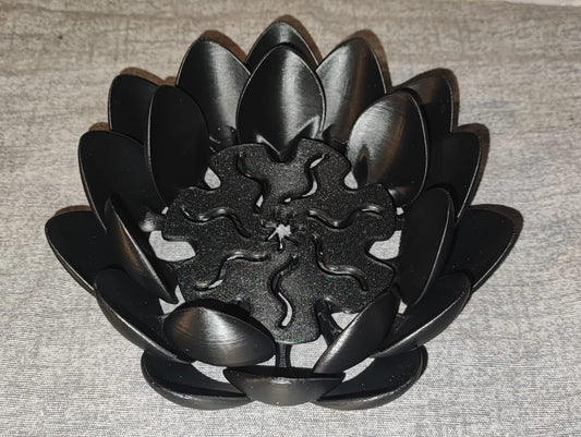 Art 0153 Selbstjustierende Seerose| 3D-gedruckt| 5*15cm | PLA schwarz Deko Home Geschenk Art 0153