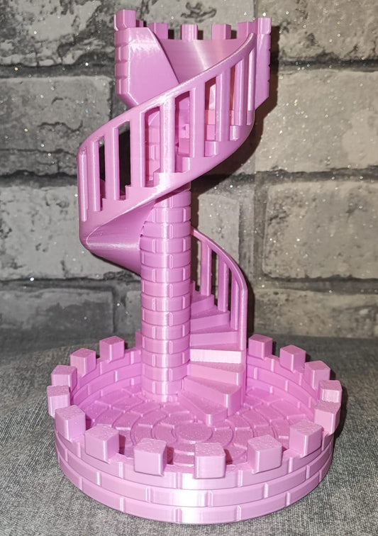 Art 0176 Drachen Würfelturm Burg| 3D-gedruckt| 18*12,5cm | PLA rosa Deko Home Geschenk Art 0176