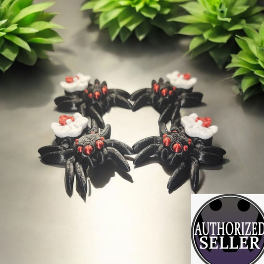 Artikel 004 Kleine Flexi Orchideenspinne | 3D-gedruckte | ca. 4,9 x 4,0cm | PLA Deko & Geschenk für Fantasy-Fans