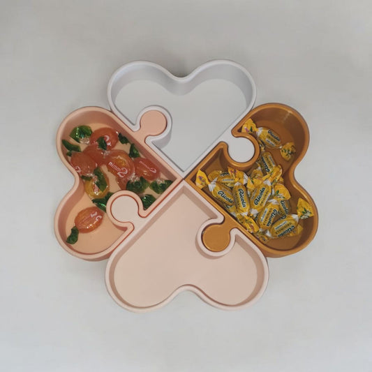 Art 078 Snack Herz Puzzle Schälchen| 3D-gedruckt| 13,5cm breit & 11,5 cm hoch | PLA Deko Home Geschenk Art 078