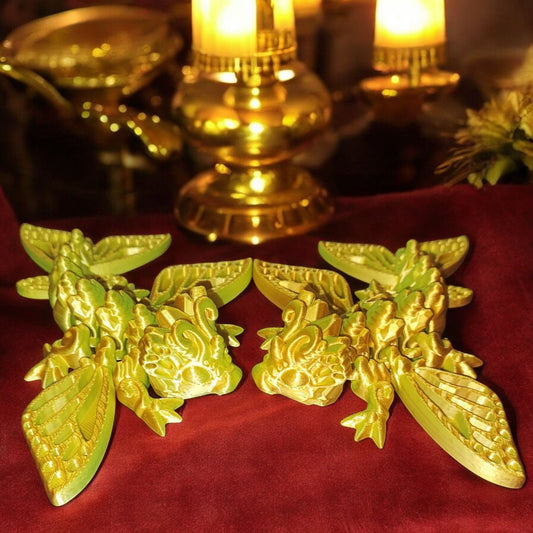 Art. 020 Kleiner Schmetterlings Drache| 3D-gedruckter beweglicher Drache | 12,5 cm lang | PLA Silk Deko & Geschenk für Fantasy-Fans Art. 020