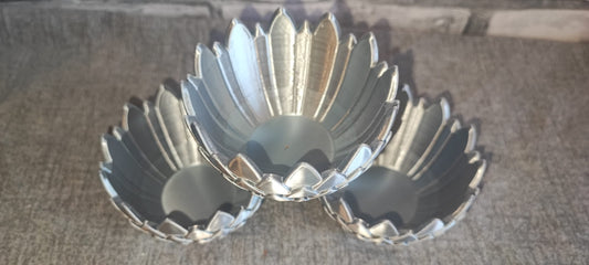 Art 0143 Drachenschuppen Teelichthalter B- Ware | 3D-gedruckt| 5*8cm | PLA Silber Chrome Deko Home Geschenk Art 0143