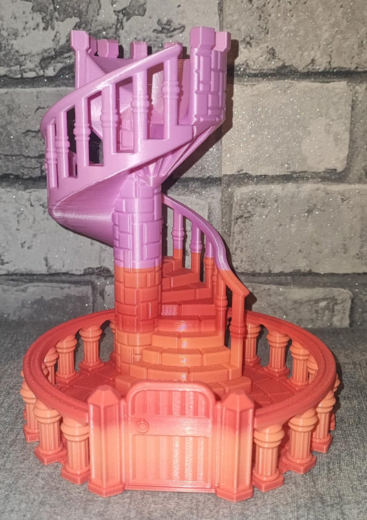 Art 0166 Drachen Würfelturm Burg| 3D-gedruckt| 18*14,5cm | PLA pink citrus rosa Deko Home Geschenk Art 0166
