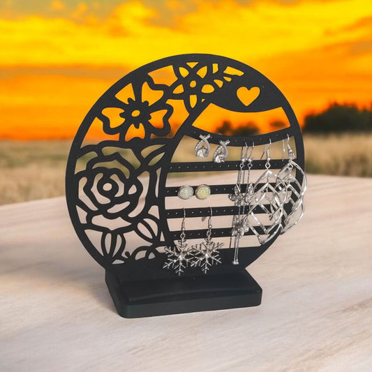 Art 083 Schmuck Display| 3D-gedruckt| 17cm Durchmesser &hoch  | PLA schwarz Deko Home Geschenk Art 083