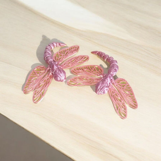 Art 041 Flexi Libelle | 3D-gedruckter bewegliche Libelle | ca.14,5 cm lang | Flügelspannweite 16 cm | PLA Farbverlauf Deko & Geschenk für Fantasy-Fans Art 041
