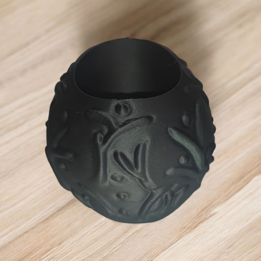 Art 081 Deko Totenkopf | 3D-gedruckter Stiftehalter/behälter | 10cm Höhe & 13,5cm Tiefe | PLA schwarz Deko Home Geschenk Art 081