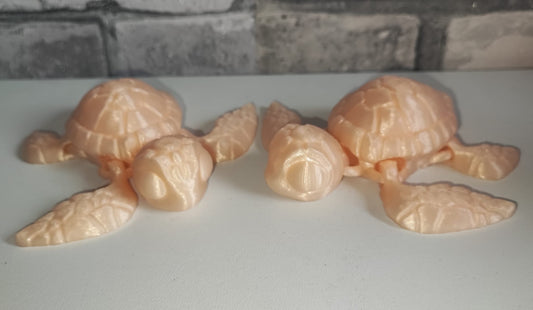 Art 1101 Schildkröte Deko| 3D-gedruckt | 10cm lang | PLA Sandgold Deko Home Geschenk