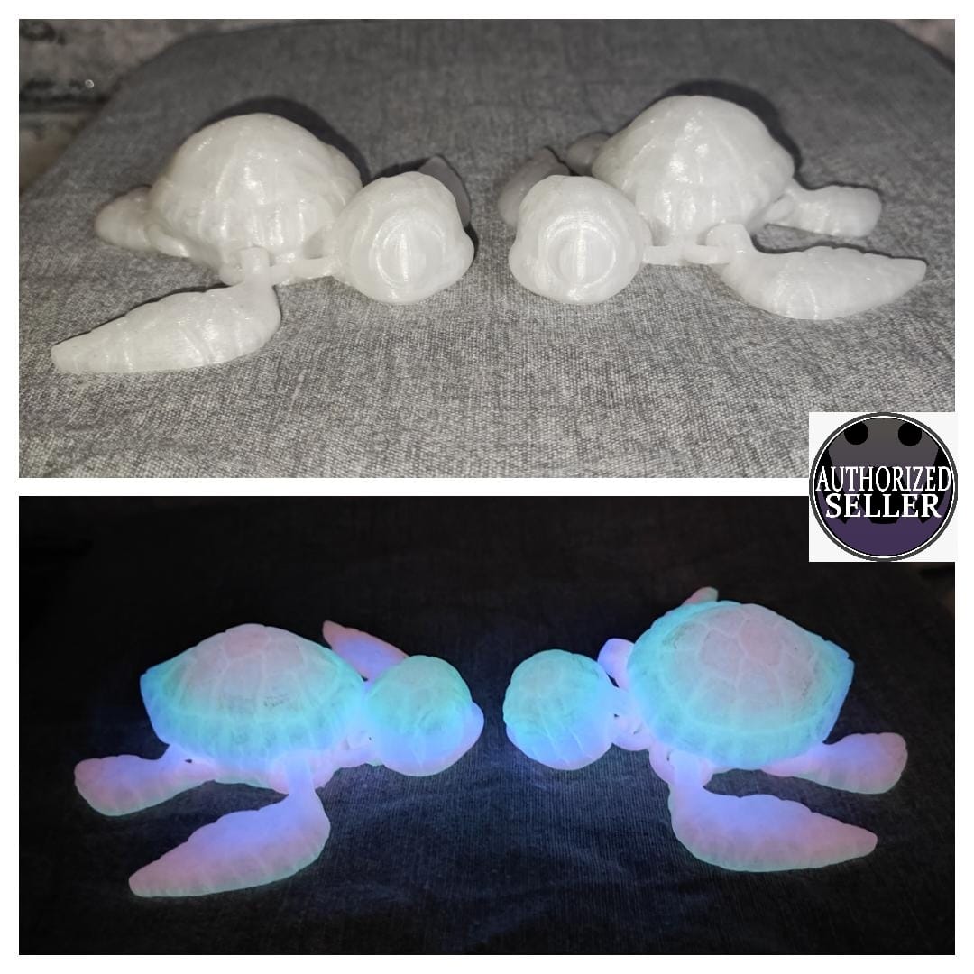 Art 0122 Nachtsleuchtend Schildkröte Deko| 3D-gedruckt | 10cm lang | PLA Nachtsleuchtend Farbverlauf Deko Home Geschenk Art 0122