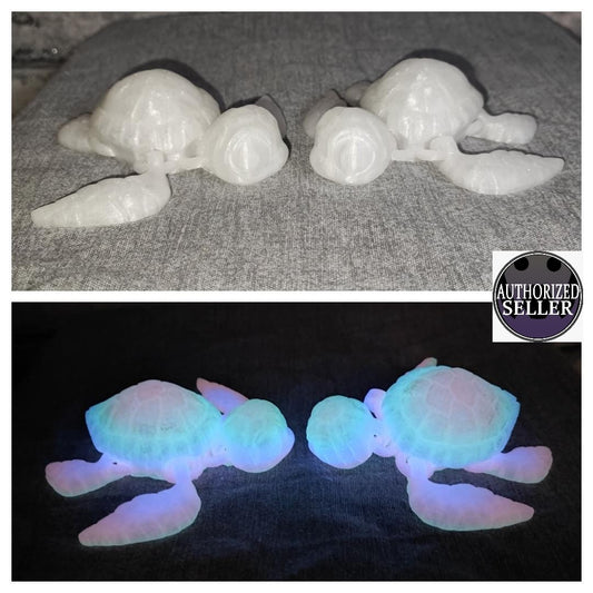 Art 0122 Nachtsleuchtend Schildkröte Deko| 3D-gedruckt | 10cm lang | PLA Nachtsleuchtend Farbverlauf Deko Home Geschenk Art 0122