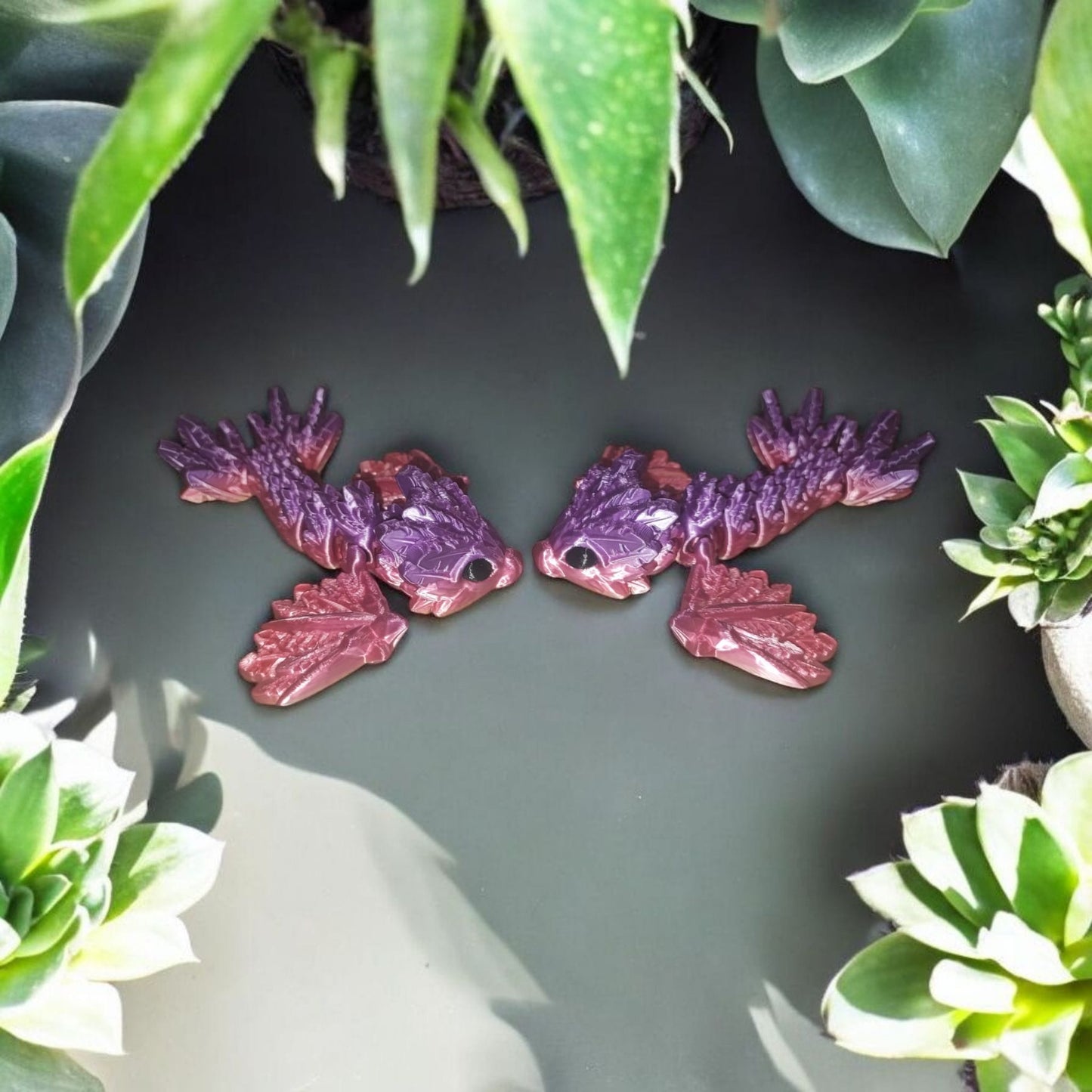 Art.028 Flexi Schlangen Drache | 3D-gedruckter beweglicher Drache | 13,5 cm lang | PLA Farbverlauf Deko & Geschenk für Fantasy-Fans Art.028