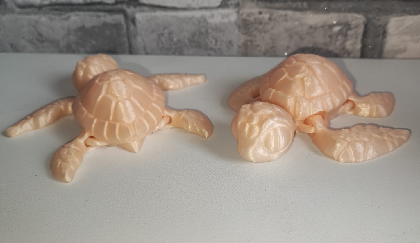 Art 1101 Schildkröte Deko| 3D-gedruckt | 10cm lang | PLA Sandgold Deko Home Geschenk