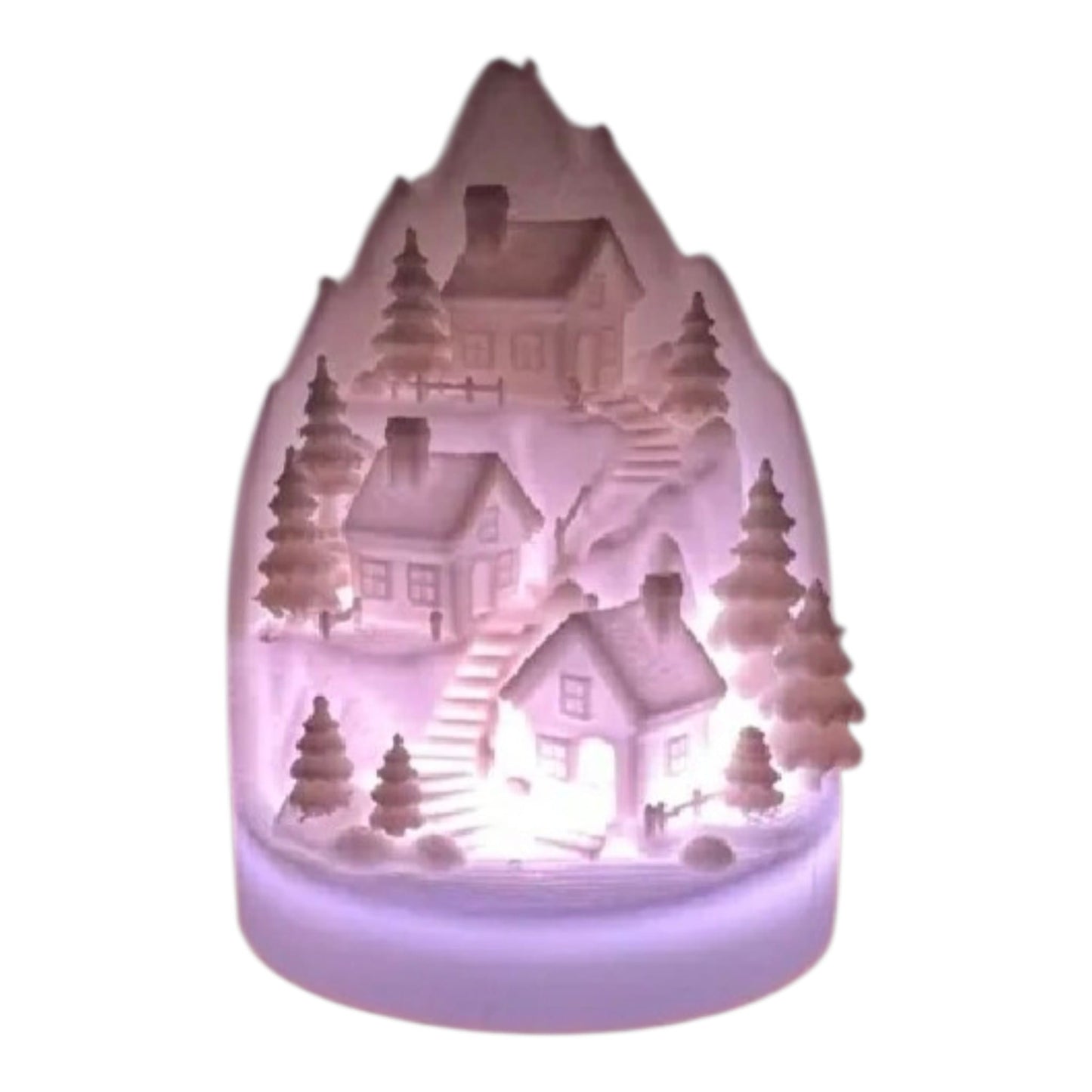 Winterliches Bergdorf mit LED Kit Funktion - 3D gedruckt - Dekoartikel Art Nr. E-0005