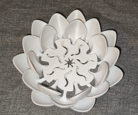 Art 0154 Selbstjustierende Seerose| 3D-gedruckt| 5*15cm | PLA weiß Deko Home Geschenk Art 0154
