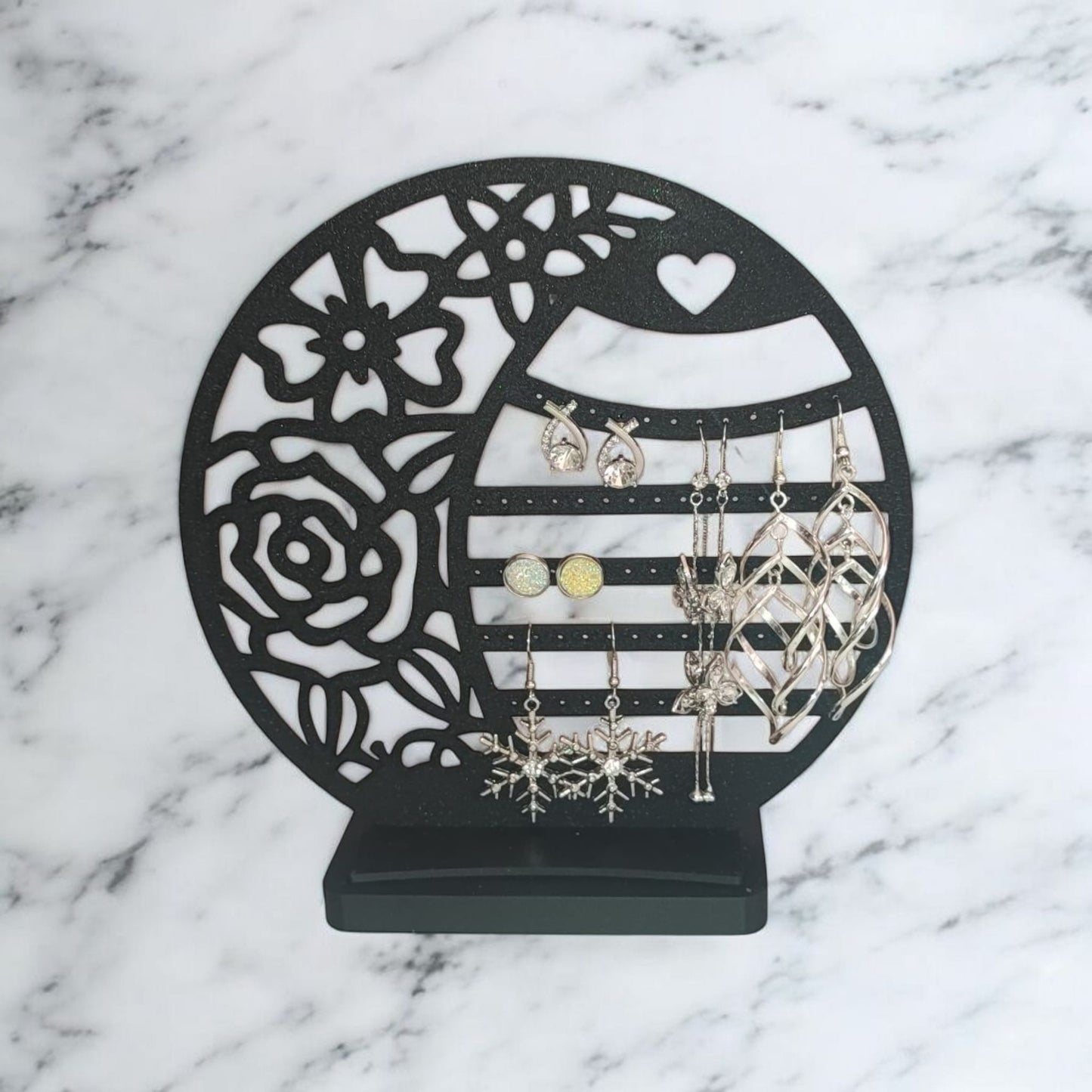 Art 083 Schmuck Display| 3D-gedruckt| 17cm Durchmesser &hoch  | PLA schwarz Deko Home Geschenk Art 083