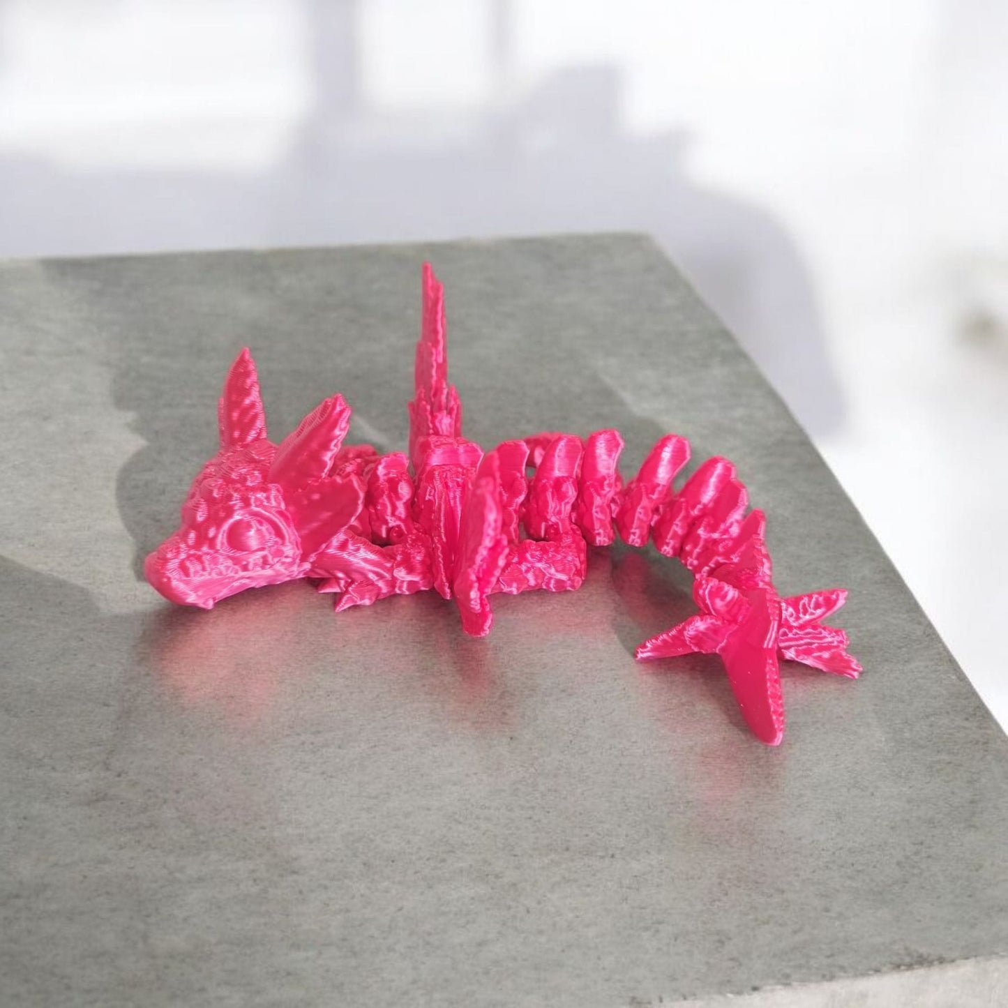 Art 067 Flexi Baby-Axolotl Drache mit Flügel | 3D-gedruckter beweglicher Drache | ca. 15cm | PLA Deko & Geschenk für Fantasy-Fans Art 067