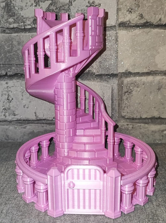 Art 0175 Drachen Würfelturm Burg| 3D-gedruckt| 18*14,5cm | PLA rosa Deko Home Geschenk Art 0175