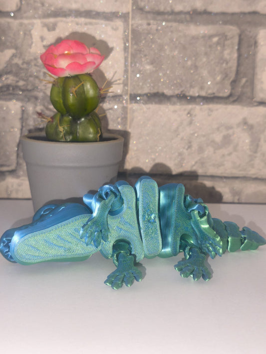 Art Nr 0418 Krokodil| 3D-gedruckt| ca. 17cm lang | B-WARE PLA Deko & Geschenk für Fantasy-Fans
