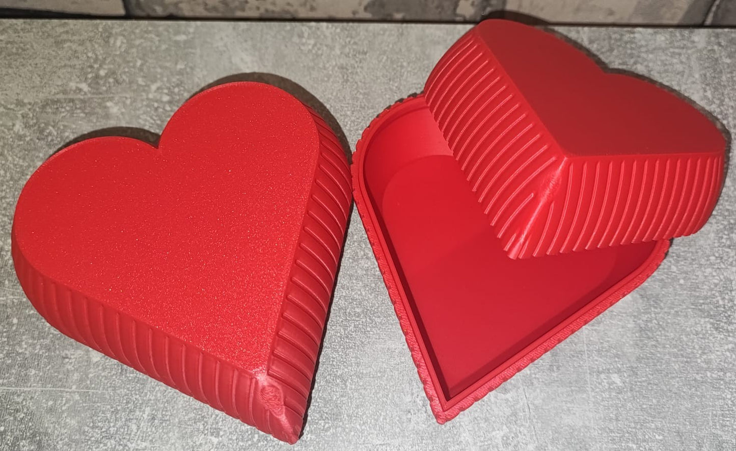 Art 0280 Deko Herz Dosen | 3D-gedruckt|ca. 12*12cm | PLA rot Deko Home Geschenk