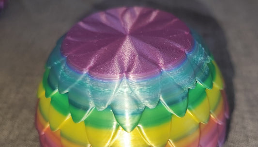 Art 0135 Drachenschuppen Teelichthalter B- Ware | 3D-gedruckt| 5*8cm | PLA Regenbogen Deko Home Geschenk Art 0135