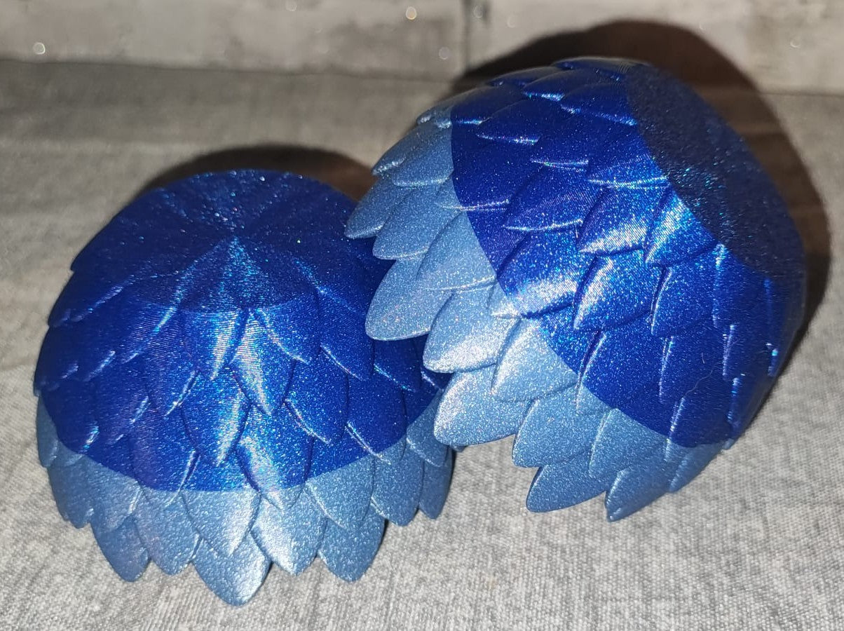 Art 0172 Drachenschuppen Teelichthalter | 3D-gedruckt| 5*8cm | PLA glitzer blau Deko Home Geschenk Art 0172