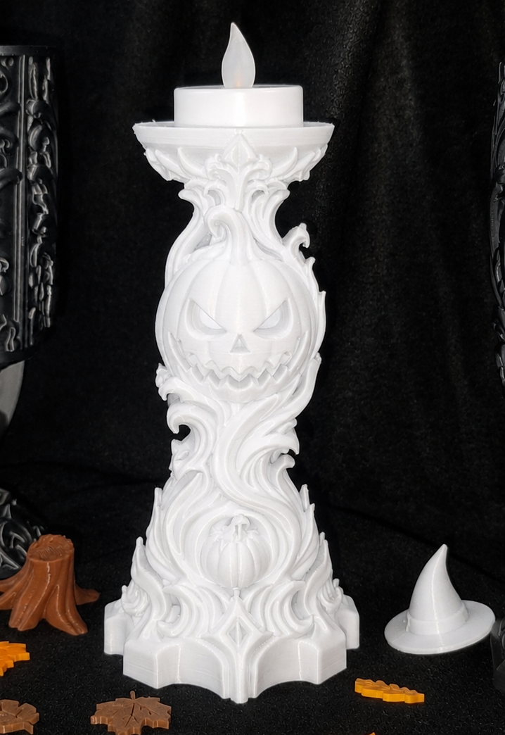 Halloween Kürbis Kerzenhalter - 16cm Höhe - Farbauswahl - 3D gedruckt - Dekoartikel Art Nr. E-0004