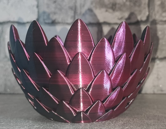 Art 0220 Drachenschuppen Schale| 3D-gedruckt| 9,5*15cm | PLA rose red schwarz Deko Home Geschenk Art 0163