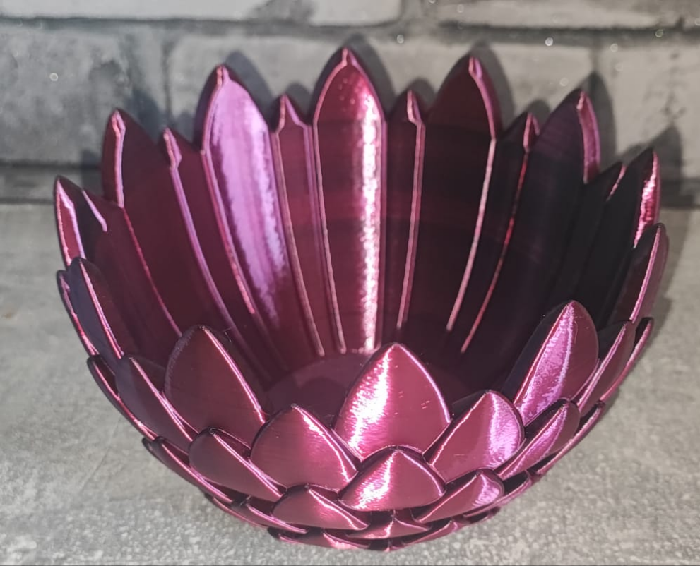 Art 0220 Drachenschuppen Schale| 3D-gedruckt| 9,5*15cm | PLA rose red schwarz Deko Home Geschenk Art 0163
