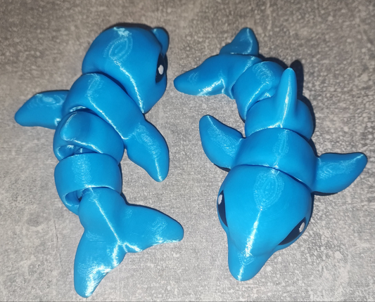 Art.0274 Delphin| 3D-gedruckt beweglich| PLA grün ca. 10,5cm lang