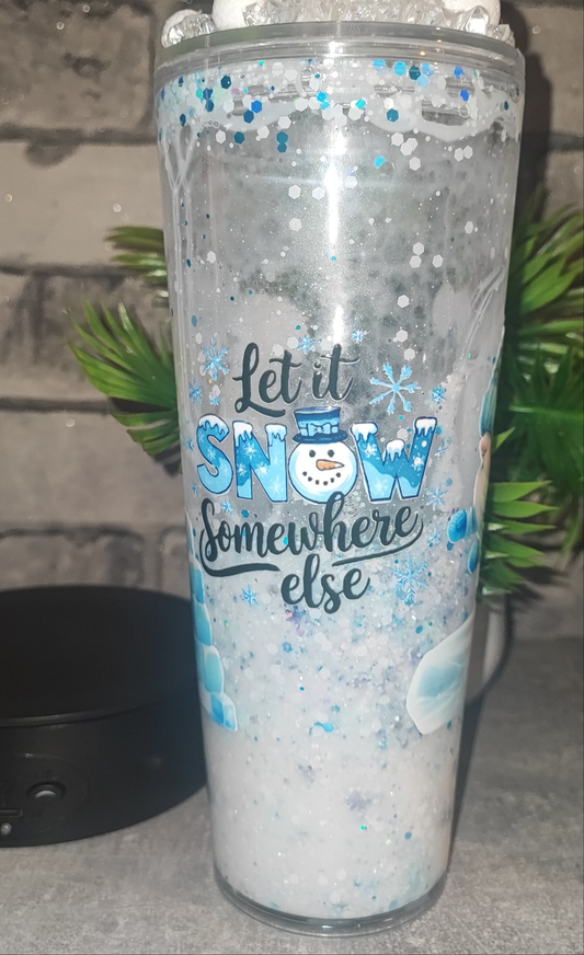 Großer Lava Becher mit 3D Druck, Eiswürfel mit Strohhalm und UV Dtf Aufkleber Kunststoff
