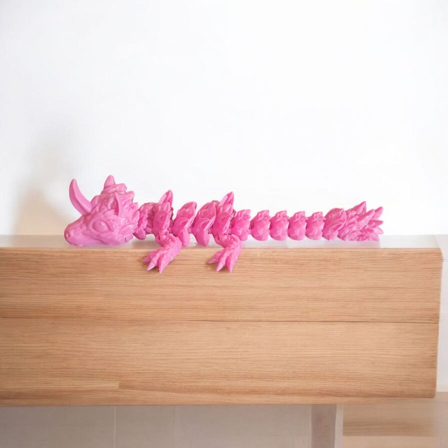 Art.014 Großer Flexi Einhorn Drache | 3D-gedruckter beweglicher Drache | 30,5 cm lang | PLA Deko & Geschenk für Fantasy-Fans Art.014