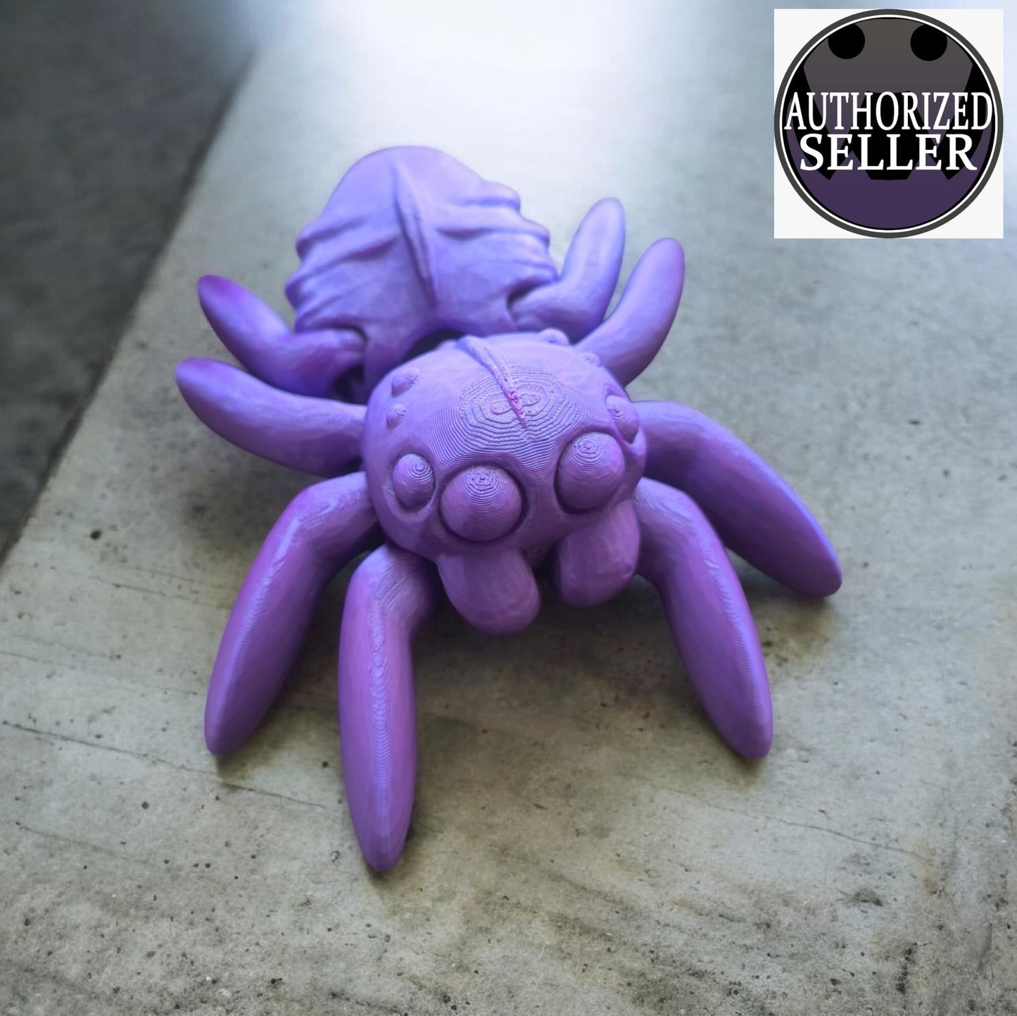 XL Flexi Spinne| 3D-gedruckt| ca 18,0 lang*16,2cm breit | PLA lila Deko & Geschenk für Fantasy-Fans Art 0388