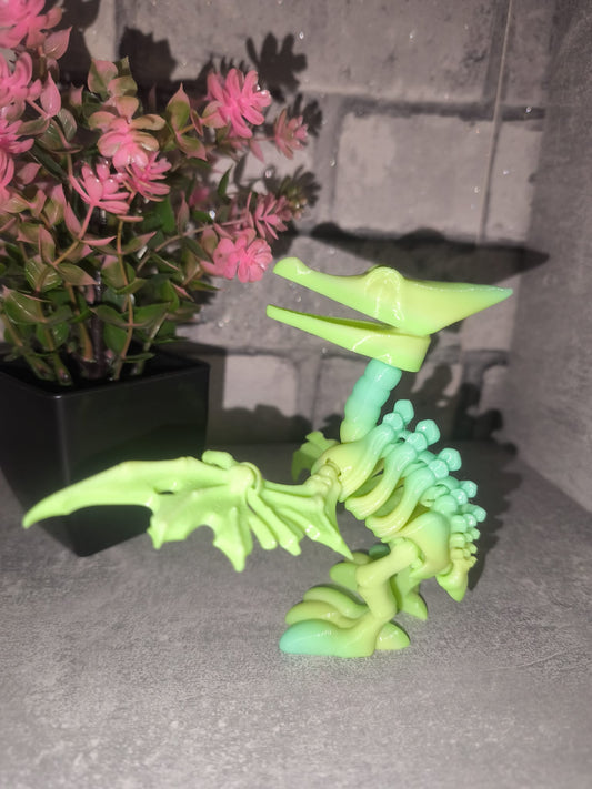 Art Nr 0413 Skelett Flugsaurier | 3D-gedruckt| ca. 11cm hoch | PLA Deko & Geschenk für Fantasy-Fans
