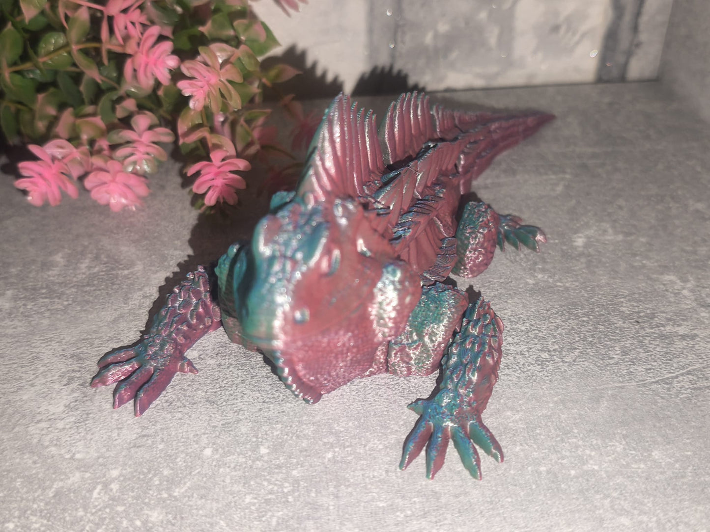 Art Nr 0419 Chameleon | 3D-gedruckt| ca. 21cm lang | PLA Deko & Geschenk für Fantasy-Fans