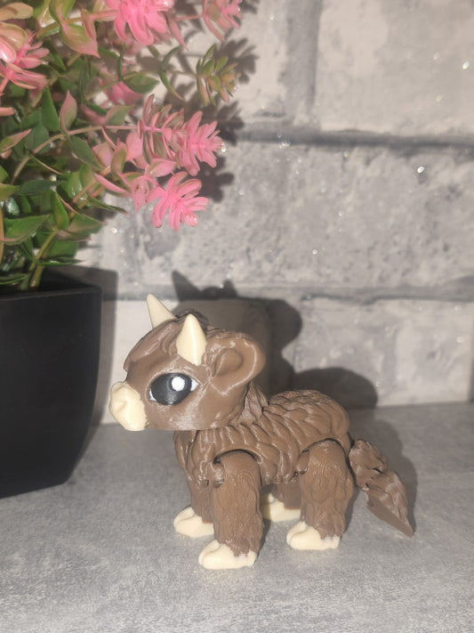 Art Nr 0371 Highland Kuh mit Hörnern| 3D-gedruckt| ca. 7cm hoch | PLA Deko & Geschenk für Fantasy-Fans