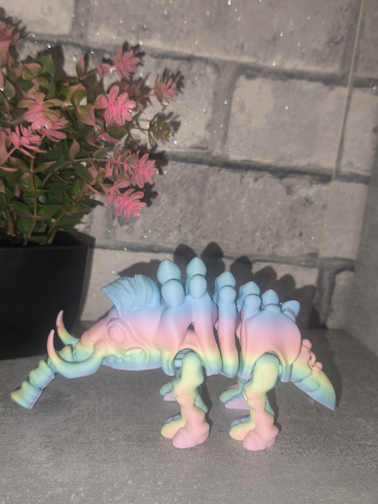 Art Nr 0416 Mammut | 3D-gedruckt| ca. 8,0cm hoch*16,0cm lang | PLA Regenbogen matt Deko & Geschenk für Fantasy-Fans