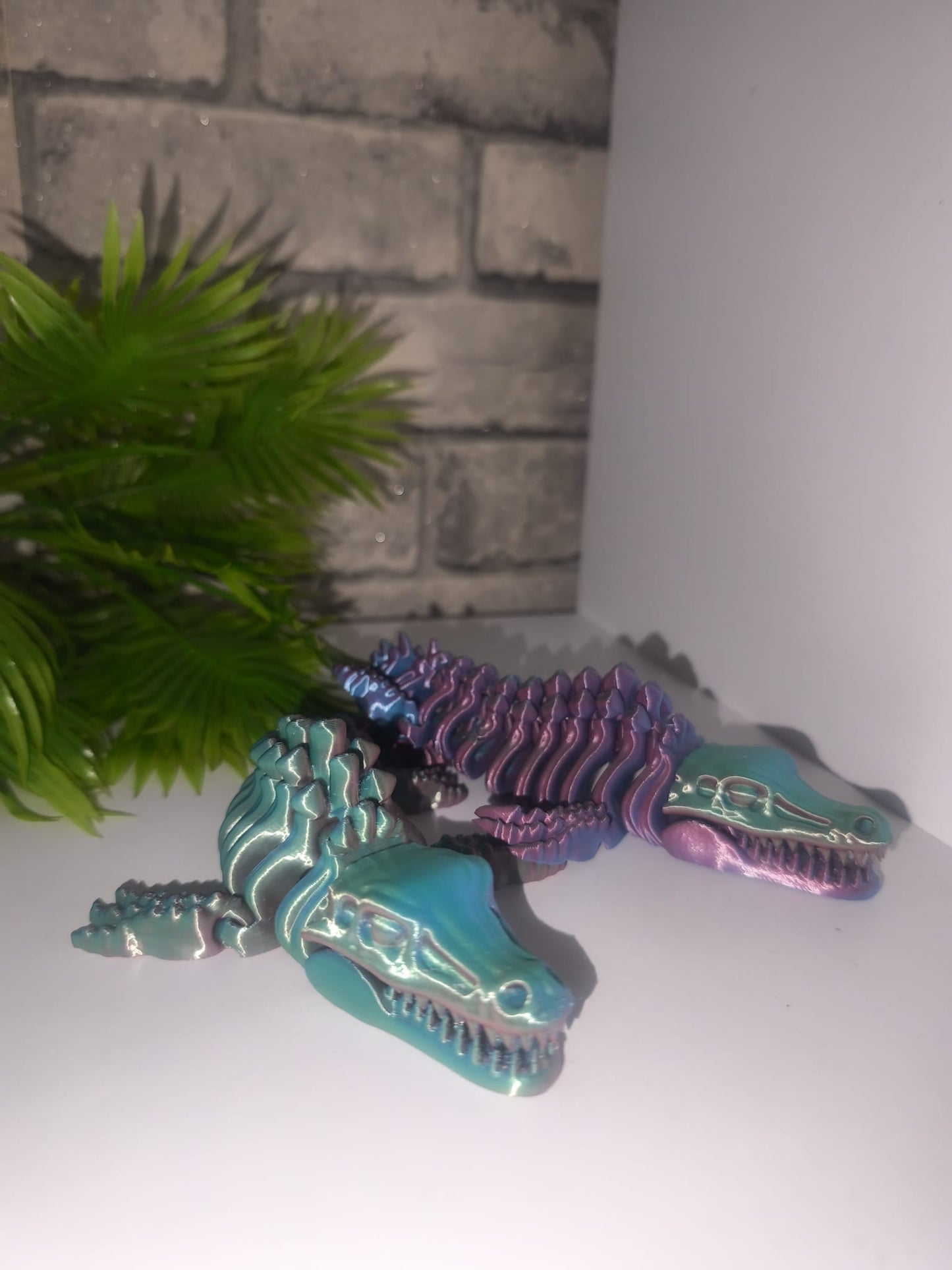 Art Nr 0428 Skelett Krokodil| 3D-gedruckt| ca. 21,5 lang | PLA Deko & Geschenk für Fantasy-Fans