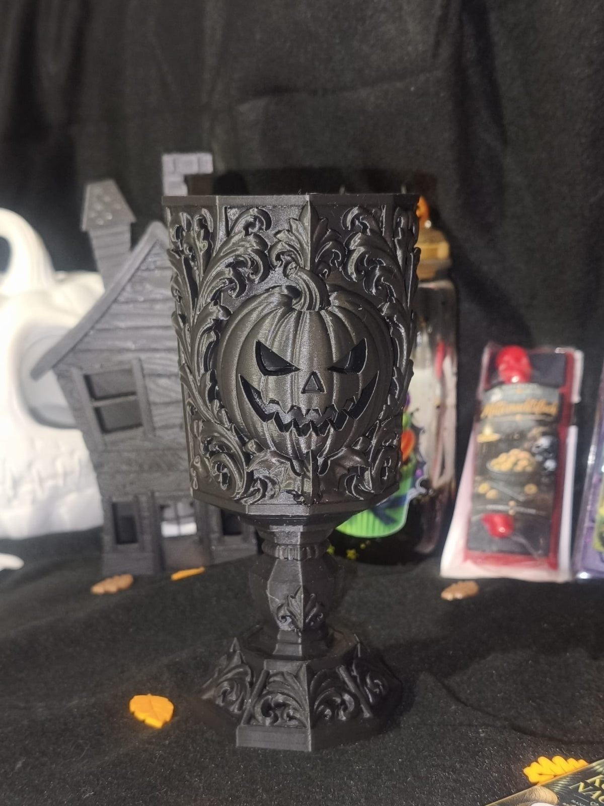 Halloween Kürbis Kelch - 18cm Höhe - 8cm Durchmesser - 3D gedruckt - Dekoartikel Art Nr. E-0002
